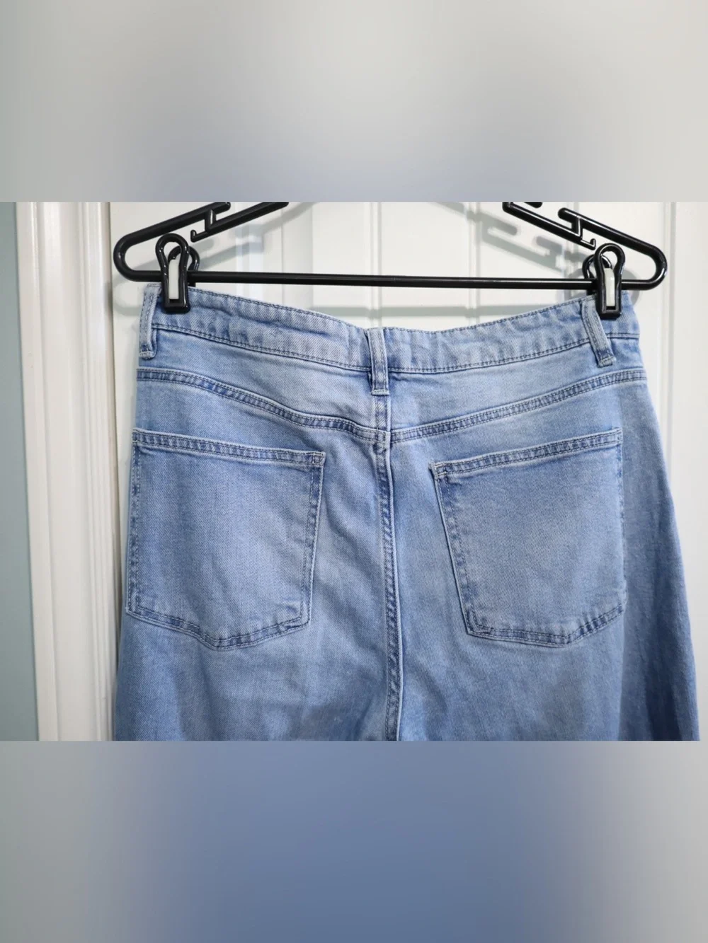 OAT New York Comfort Weave Denim Wide Leg Jeans Light Wash Size 10/30 - Picture 9 of 12